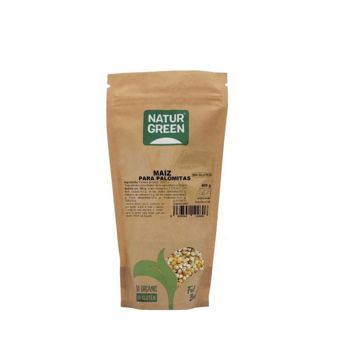NATURGREEN Maíz para palomitas BIO 400 g NATURGREEN Maíz para palomitas BIO 400 g