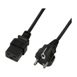 LogiLink Cable de alimentación CEE 7/7 a IEC C19, 1,8 m, negro