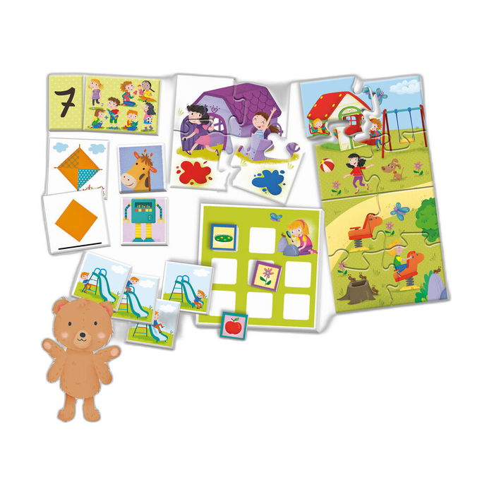 Clementoni 8 Juegos en 1 Español para Niños de 3-5 años Educativo de Formas, Colores, Números, Letras y Palabras