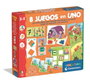 Clementoni Juego Educativo 8 en 1 - Puzzles, Asociación y Memoria para niños +3 años - Multilingüe (ES, EN, FR, IT, DE, NL, PT)