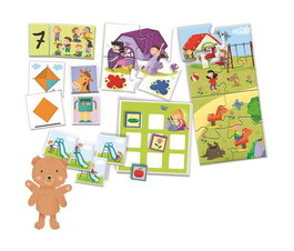 Clementoni Juego Educativo 8 en 1 - Puzzles, Asociación y Memoria para niños +3 años - Multilingüe (ES, EN, FR, IT, DE, NL, PT)