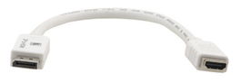 Kramer Electronics Cable Adaptador DisplayPort a HDMI 0.3m Blanco Conector Macho/Hembra 99-9697030