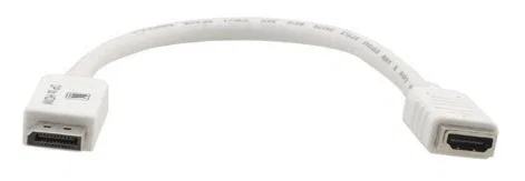 Kramer Cable Adaptador DisplayPort Macho a HDMI Hembra 0.3m Blanco - Conector DP a HDMI, Solo Compatible DisplayPort