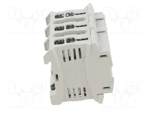 MERSEN Portafusibles D01 de 3 polos para raíl DIN