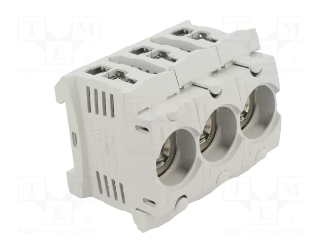MERSEN Portafusibles D01 de 3 polos para raíl DIN