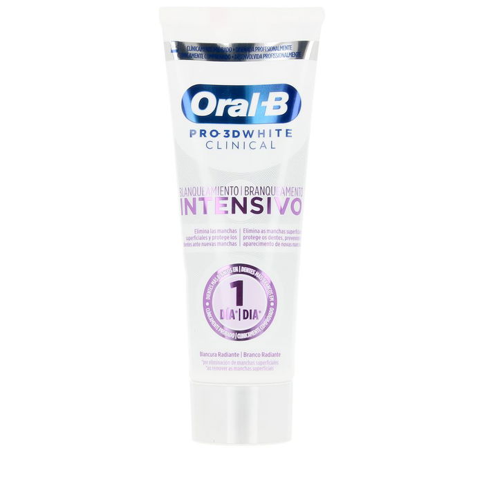 Oral-B PRO-3DWHITE CLINICAL Blanqueamiento Intensivo Pasta Dentífrica 75 ml Oral-B PRO-3DWHITE CLINICAL Blanqueamiento Intensivo Pasta Dentífrica 75 ml