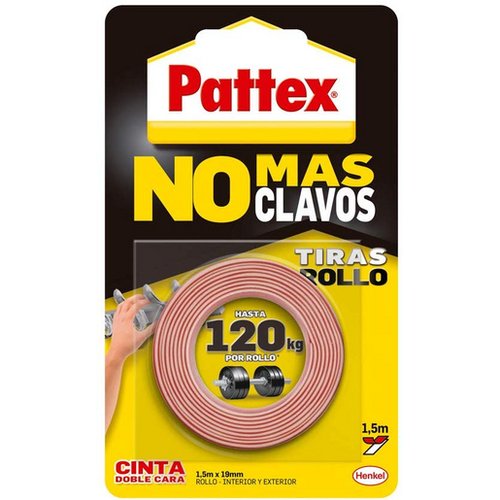 Cinta Doble Cara Pattex No Mas Clavos Rollo 19Mm X 1,5M