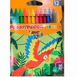 Plastidecor Ceras Exotic Colores Surtidos Estuche 12 Unidades