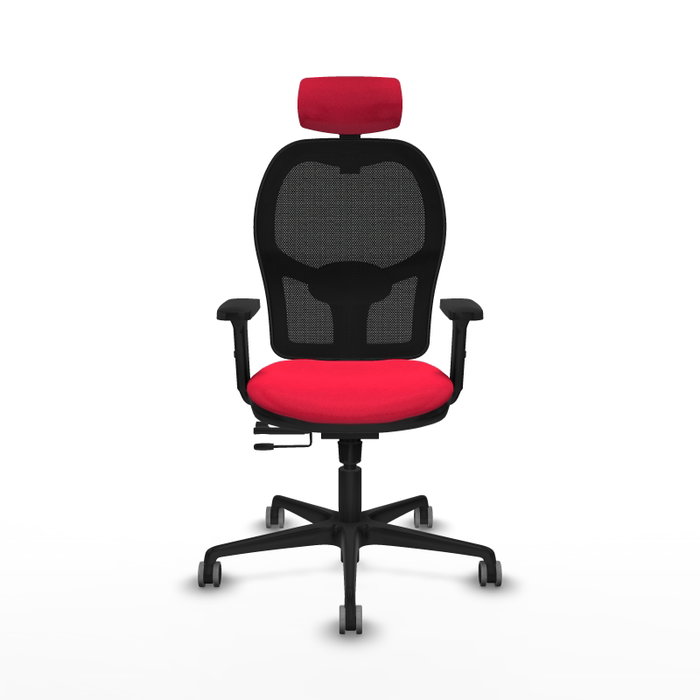 PIQUERAS Y CRESPO Silla de oficina Jorquera con mecanismo Sincro/Traslack Rojo y Negro PIQUERAS Y CRESPO Silla de oficina Jorquera con mecanismo Sincro/Traslack Rojo y Negro