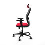 PIQUERAS Y CRESPO Silla de oficina Jorquera con mecanismo Sincro/Traslack Rojo y Negro