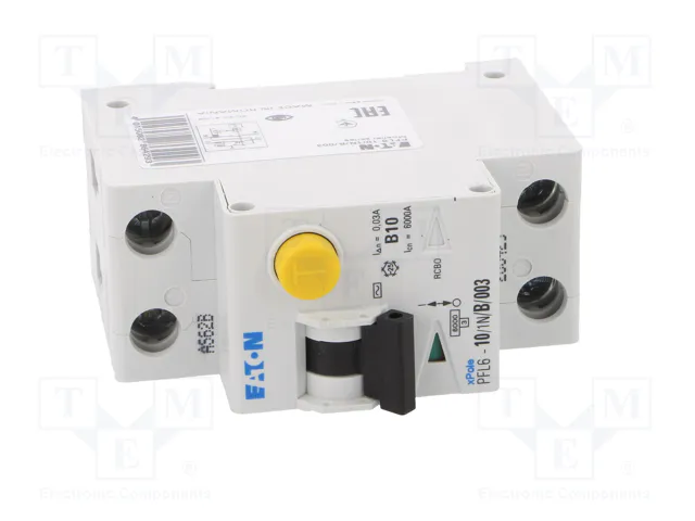 EATON ELECTRIC RCBO PFL6 10A 30mA 1+N EATON ELECTRIC RCBO PFL6 10A 30mA 1+N