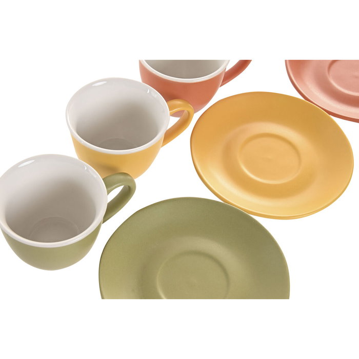 DKD Home Decor Set de Café 6 Piezas New Bone Multicolor 100ml