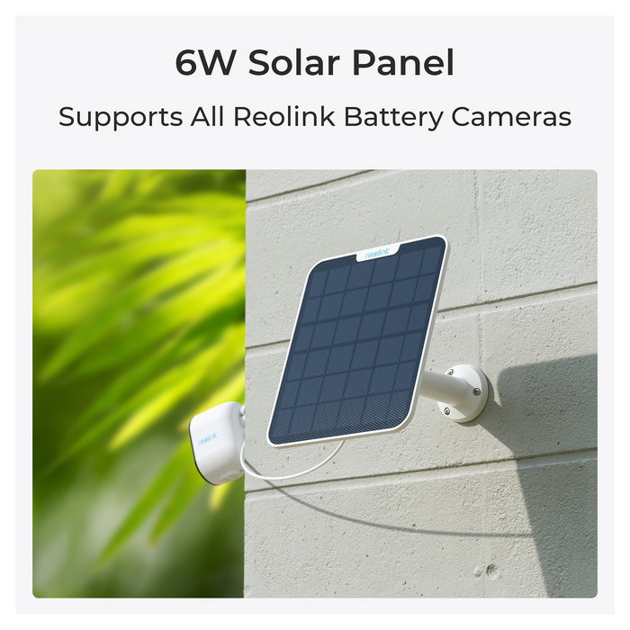 Reolink Solar Panel 6W Exterior IP65 4m Negro/Blanco