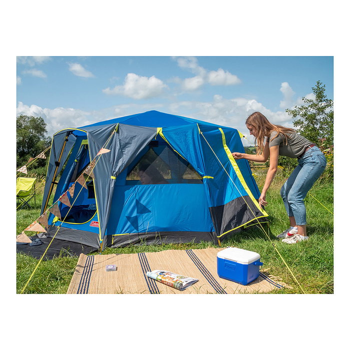 Coleman 2000036076 NEVERA ENFRIADORA PORTÁTIL 5QT Performance Kühlbox 4,7L para 6 latas Autonomía 9h Blanco/Azul