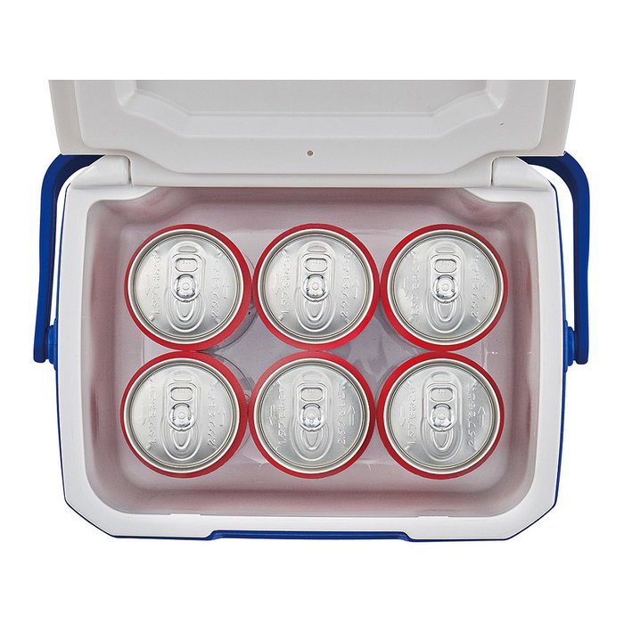 Coleman 2000036076 NEVERA ENFRIADORA PORTÁTIL 5QT Performance Kühlbox 4,7L para 6 latas Autonomía 9h Blanco/Azul