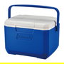 Coleman 2000036076 NEVERA ENFRIADORA PORTÁTIL 5QT Performance Kühlbox 4,7L para 6 latas Autonomía 9h Blanco/Azul