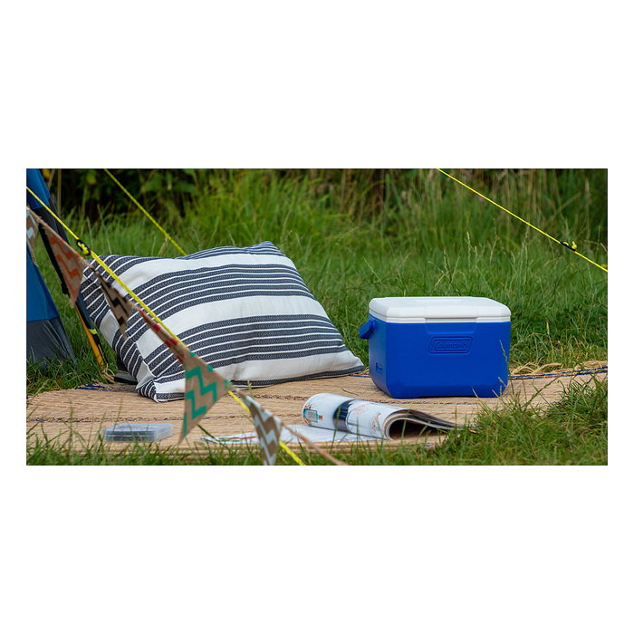 Coleman 2000036076 NEVERA ENFRIADORA PORTÁTIL 5QT Performance Kühlbox 4,7L para 6 latas Autonomía 9h Blanco/Azul