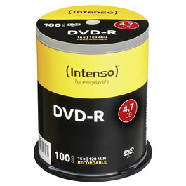 Intenso DVD-R 4.7 GB 16x 120 Min - Caja de 100 Unidades