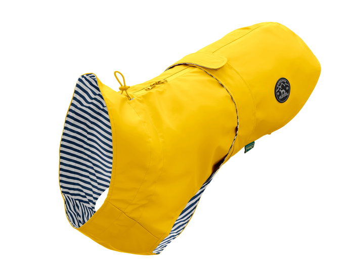 Hunter Abrigo Milford 50 cm Amarillo para Perro, Cuello 32-60 cm, Vientre 52-64 cm, Impermeable y Resistente al Viento, Poliéster