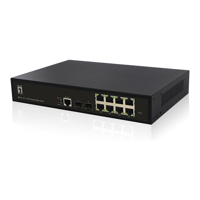 LevelOne GEL-1061 Switch Gigabit Gestionado L2 de 10 Puertos (8 RJ-45 + 2 SFP) inevitable LevelOne GEL-1061 Switch Gigabit Gestionado L2 de 10 Puertos (8 RJ-45 + 2 SFP) inevitable