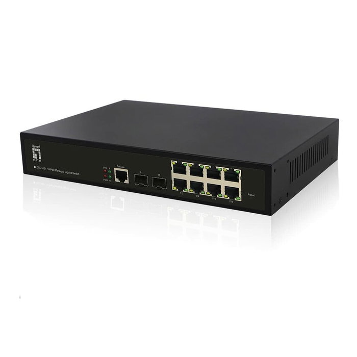 Level One GEL-1061 Switch Gigabit L2 con 8 puertos RJ-45 y 2 SFP