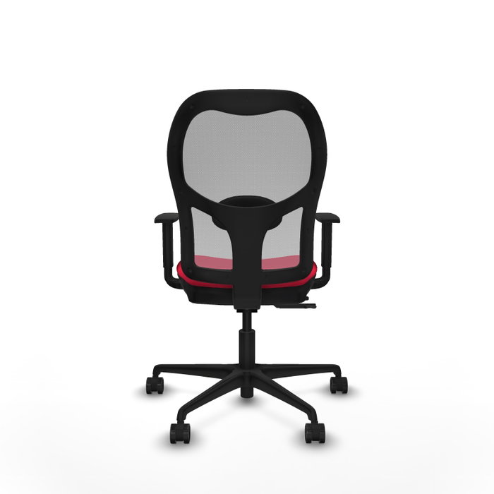 PIQUERAS Y CRESPO Silla de oficina Jorquera con mecanismo Sincro/Traslack Rojo y Gris