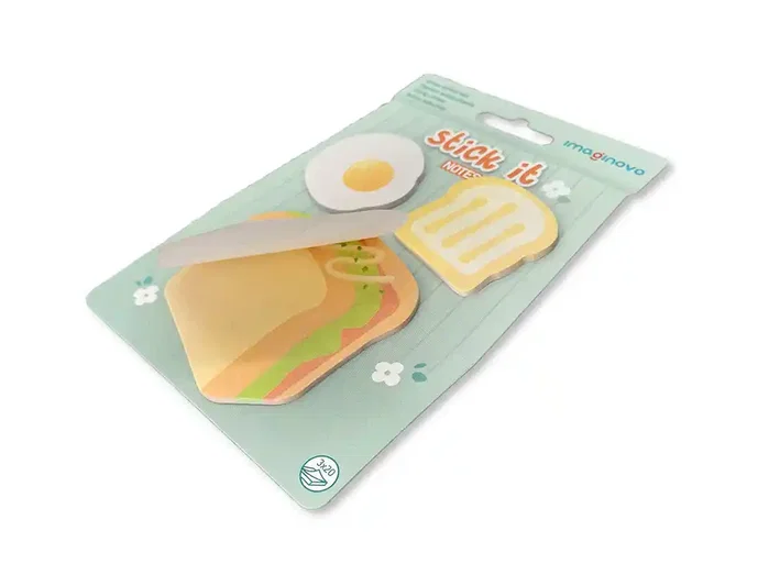 Imaginovo Bloc de Notas Adhesivas con Diseño Sandwich Foodies para Niños - 20 Hojas en Tamaños Surtidos Imaginovo Bloc de Notas Adhesivas con Diseño Sandwich Foodies para Niños - 20 Hojas en Tamaños Surtidos