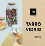 La Mediterranea Tarro de Vidrio Líneas con Tapa de Corcho 1950 ml (12 Unidades)幸