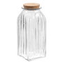 La Mediterranea Tarro de Vidrio Líneas con Tapa de Corcho 1950 ml (12 Unidades)幸
