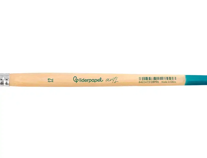 Liderpapel Pincel n.º 12 Punta Redonda de Pelo Sintético Certificado FSC