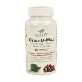 Betula Cran-D-Max 60 cápsulas complemento alimenticio arándano rojo D-Manosa abedul vitamina C