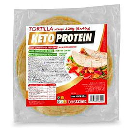 KETO PROTEIN Tortillas Mexicanas - Alto en Proteínas y Fibra, Bajo en Carbohidratos - 8 Unidades x 40g