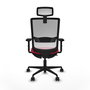 PIQUERAS Y CRESPO Silla de oficina Haches con mecanismo Sincro/Traslack, Rojo y Blanco