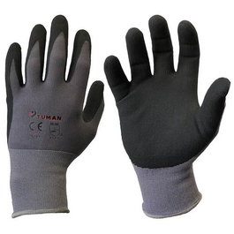 Tuman Guante Nylon Spandex Recubrimiento Nitrilo/PU-Foam T08