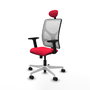 PIQUERAS Y CRESPO Silla de oficina Motilla con Mecanismo Sincro Rojo y Blanco