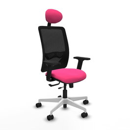 PIQUERAS Y CRESPO Silla de oficina Zulema Rosa y Negro