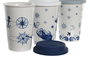 DKD Home Decor Tazas Stella Maris de Porcelana y Silicona, Pack de 6, Surtido de 3