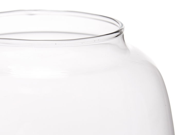 Giftdecor Jarron Cristal Ancho Pequeño Transparente 18x21x18 cm (Set de 4)