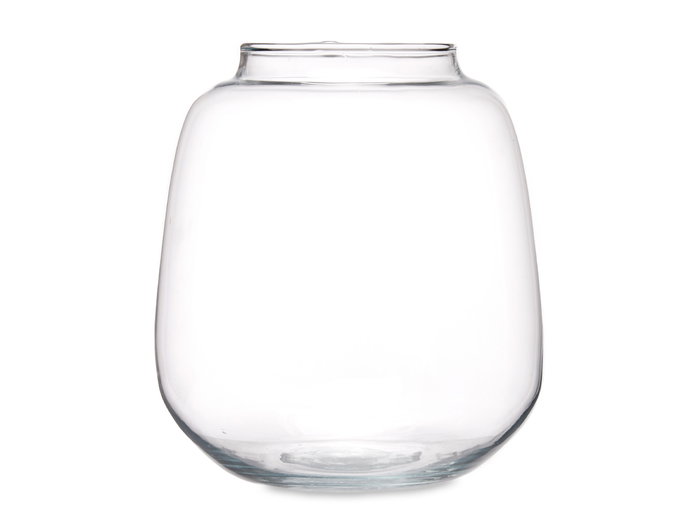 Giftdecor Jarron Cristal Ancho Pequeño Transparente 18x21x18 cm (Set de 4)