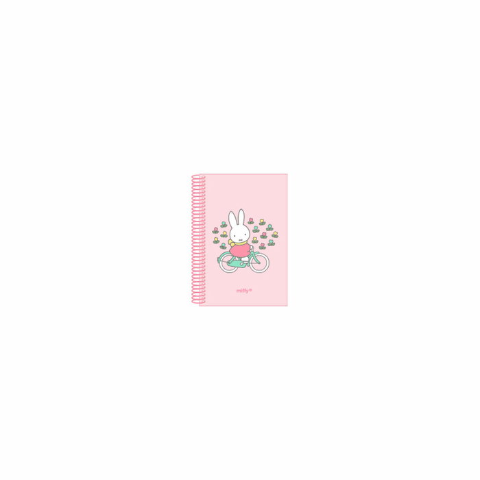 Safta Cuaderno Espiral A6 Miffy Flores 120 Hojas Microperforado