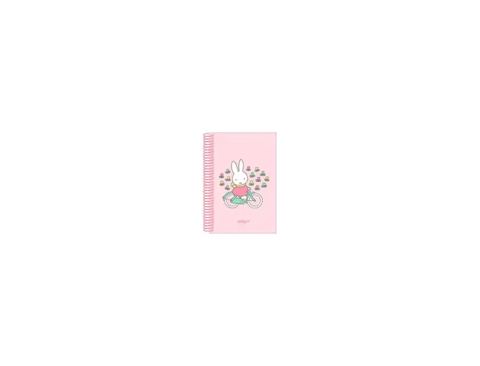 Safta Cuaderno Espiral A6 Miffy Flores 120 Hojas Microperforado