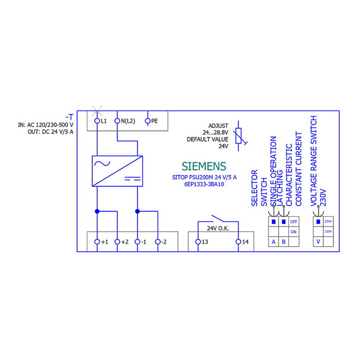 Siemens SITOP PSU200M 5A 6EP1333-3BA10