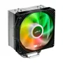 Fortron NE Procesador Ventilador CPU Refrigeración, 12 cm, 4 Tubos de Calor, Aluminio, LED Multi, 800-1600 RPM, 28 dB, Compatible Intel LGA1851/1200/1700 y AMD AM4/AM5, Negro