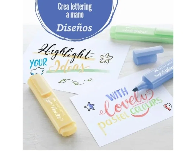 Faber-Castell Textliner 46 Marcadores Fluorescentes Pastel Surtidos, Estuche de 8 unidades