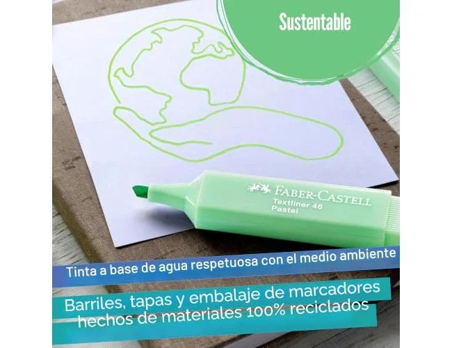 Faber-Castell Textliner 46 Marcadores Fluorescentes Pastel Surtidos, Estuche de 8 unidades