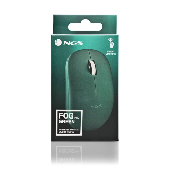 NGS FOG PRO Ratón Óptico Inalámbrico 1000 DPI Verde