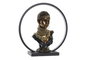 DKD Home Decor Decoración Luminosa Colonial Cobrizo Negro Resina LED USB 11 x 36 x 35.5 cm