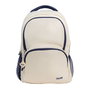 Milán Mochila Escolar 430 Since 1918 Beige y Azul Marino 25L con Compartimento Portátil, Tejido Ripstop