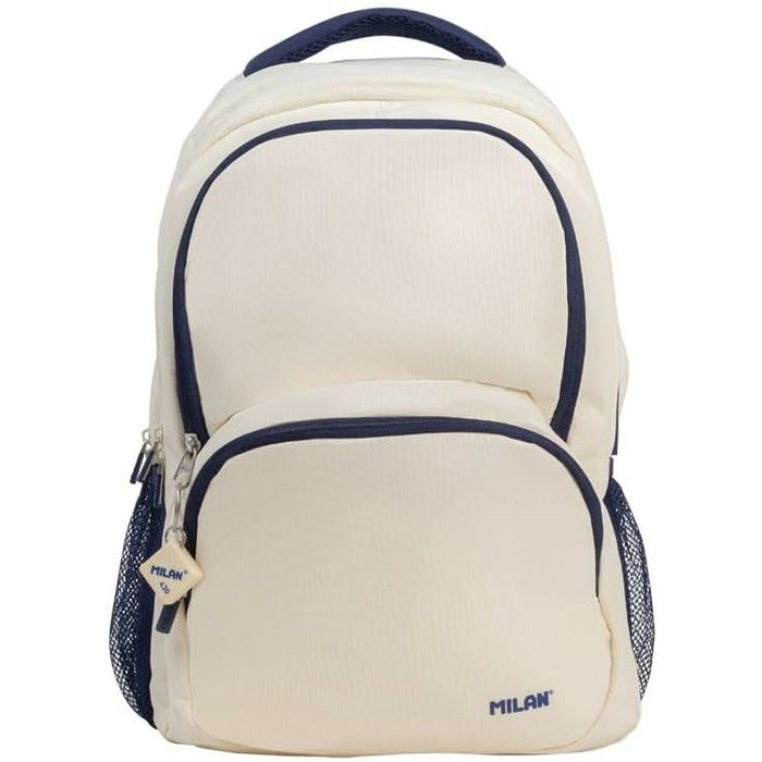 Milán Mochila Escolar Serie 1918 25L Beige y Azul Marino Milán Mochila Escolar Serie 1918 25L Beige y Azul Marino