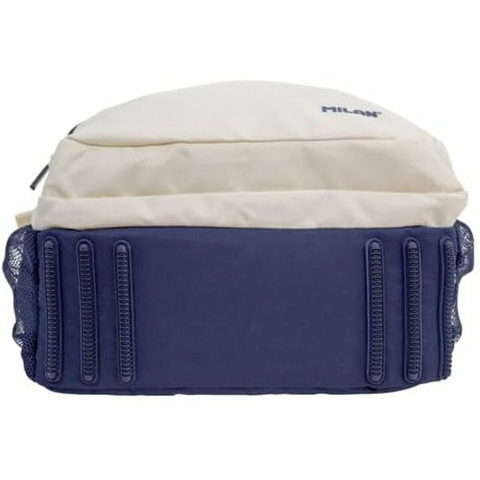 Milán Mochila Escolar Serie 1918 25L Beige y Azul Marino Milán Mochila Escolar Serie 1918 25L Beige y Azul Marino